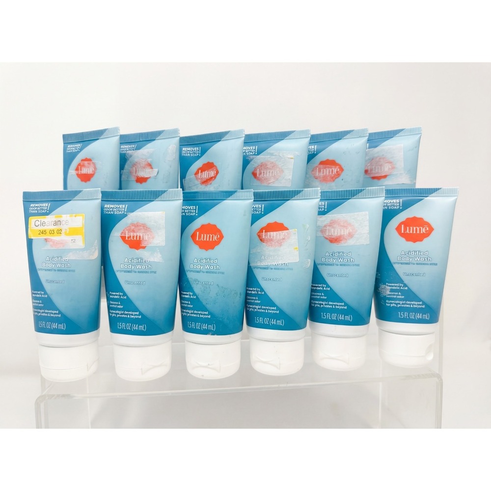 12 Lume Acidified Body Wash Unscented 1.5 oz - Travel Size